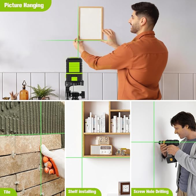 Laser Level with Tripod, 100 feet Green Cross Line Self Rotary Leveling Laser - Image 7