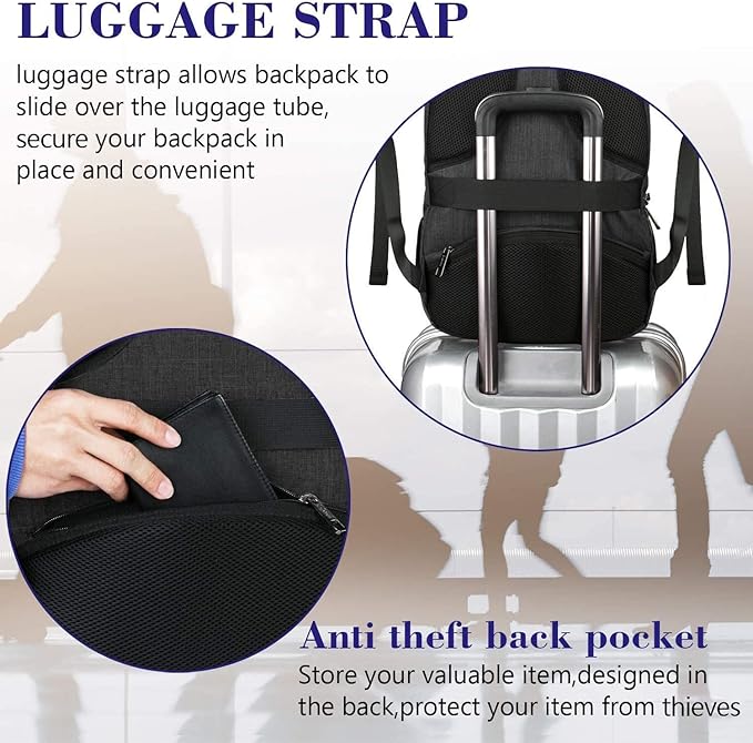 MATEIN Extra Large Backpack, 17 Inch Travel Laptop Backpack, Anti Theft TSA - Image 7