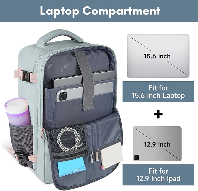 Taygeer Personal Item Backpack for Men Women, Travel Backpack Carry on Luggage - Image 5