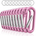 sprookber 3" Aluminum Carabiner D Ring, Caribeener Clips, Spring Snap Hook by Sprookber