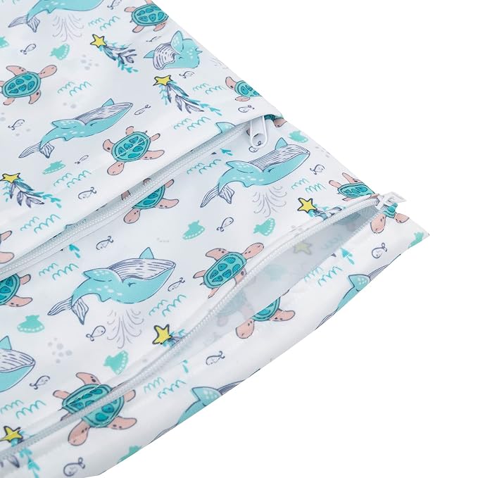 babygoal Wet Dry Bags 3 Pack for Baby Cloth Diapers, Washable Travel Bags - Image 6