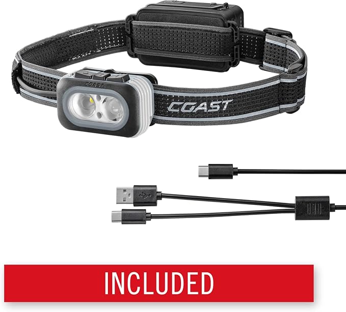Coast RL20R 1000 Lumen Tri-Color LED Rerchargeable Headlamp - Image 12