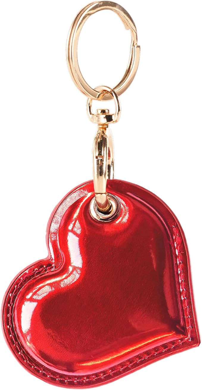 Leather Charm Keychain Holder Case Compatible by BORKUANA