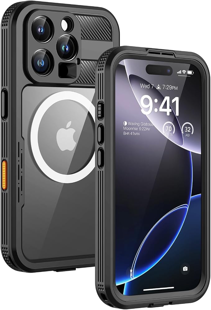Lanhiem Magnetic for iPhone 16 Pro Case, IP68 Waterproof Dustproof Case by LanhiemHome