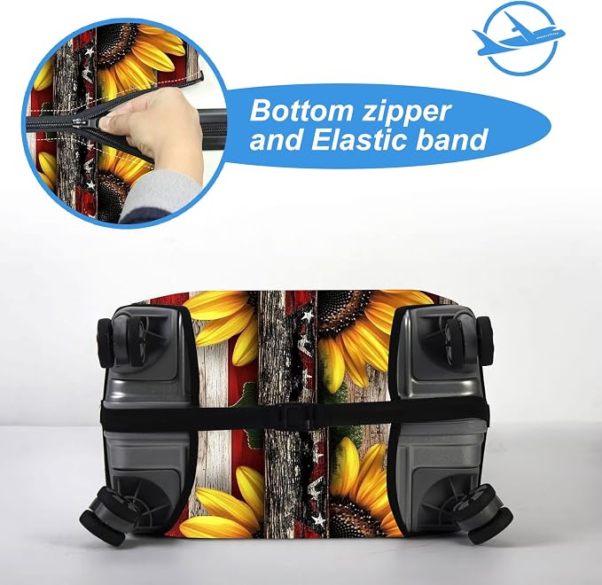 Luggage Cover Protector for 22-24 Inch Suitcases, TSA Approved Elastic Travel - Image 5