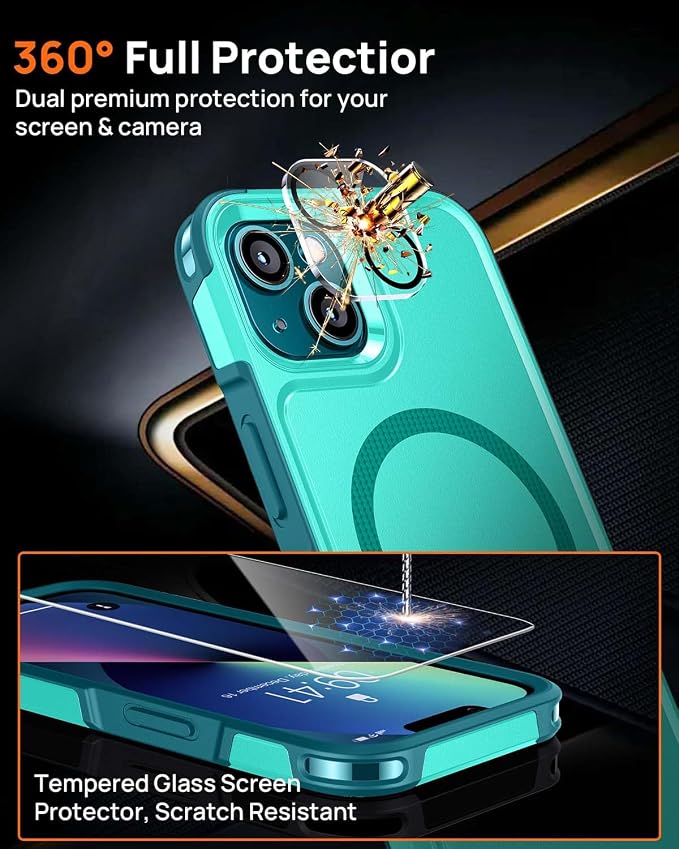 Lanhiem Magnetic for iPhone 13 Case, 2 Pack 10 FT Military Grade Drop - Image 3