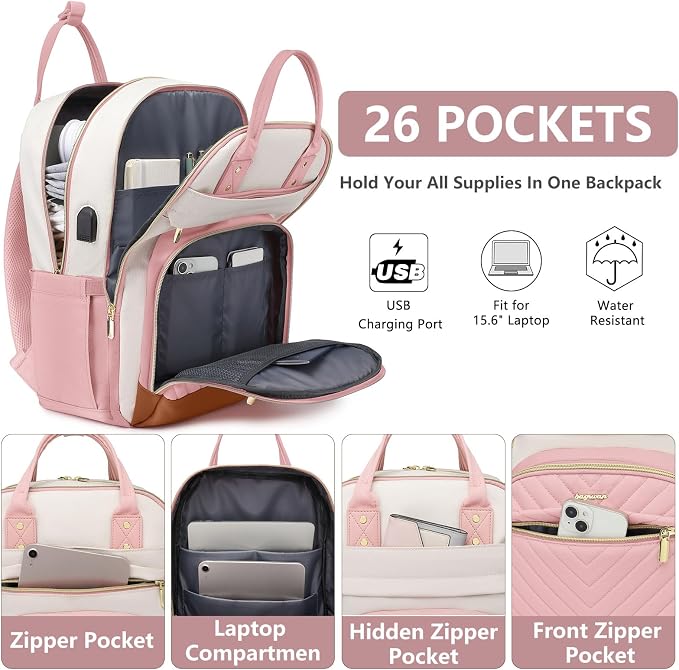 Laptop Backpack for Women Work Bag - Image 2
