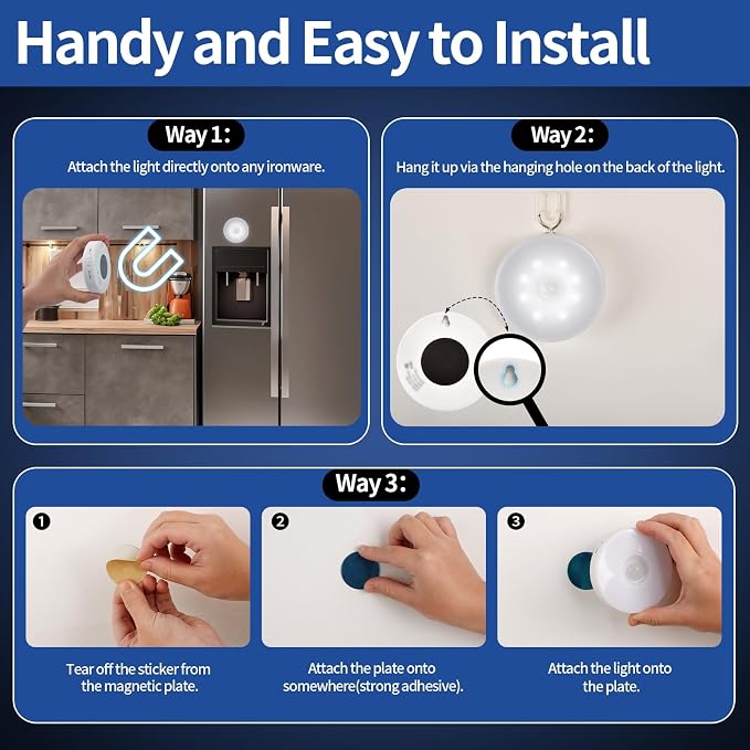 RGB LED Rechargeable Motion Sensor Light Indoor - Image 6