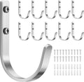 10-Pack Wall Hooks for Hanging Towel/Coat - 22LB Screw in Metal Hanger Wall by Josmimic