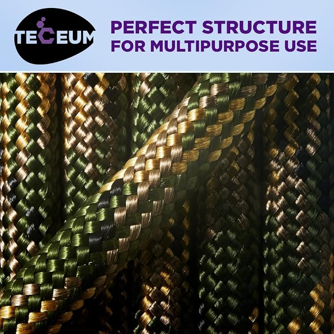 TECEUM Reflective Paracord Rope 1000 – 1000ft/200ft/100ft/50ft – 40+ Colors – - Image 8