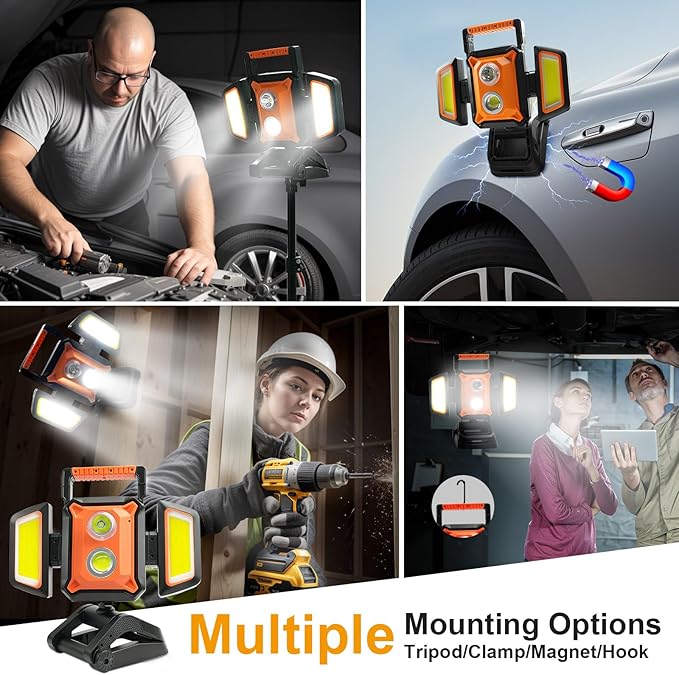 Tresda 4000LM LED Work Light Rechargeable - Image 4
