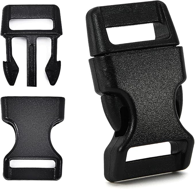 5/8" Black Plastic Side Release Buckle Curved Quick Release by Unknown