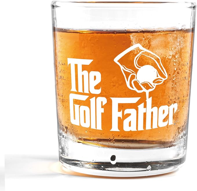 Nogrit Father's Day Golf Gifts Whiskey Glasses 10 oz, Dad Grandpa Papa Golf by Nogrit