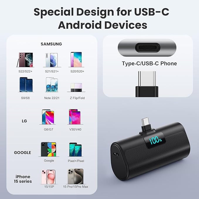 Portable Charger for iPhone 17/16/15 Series, Upgraded 5200mAh PD USB C Power - Image 4