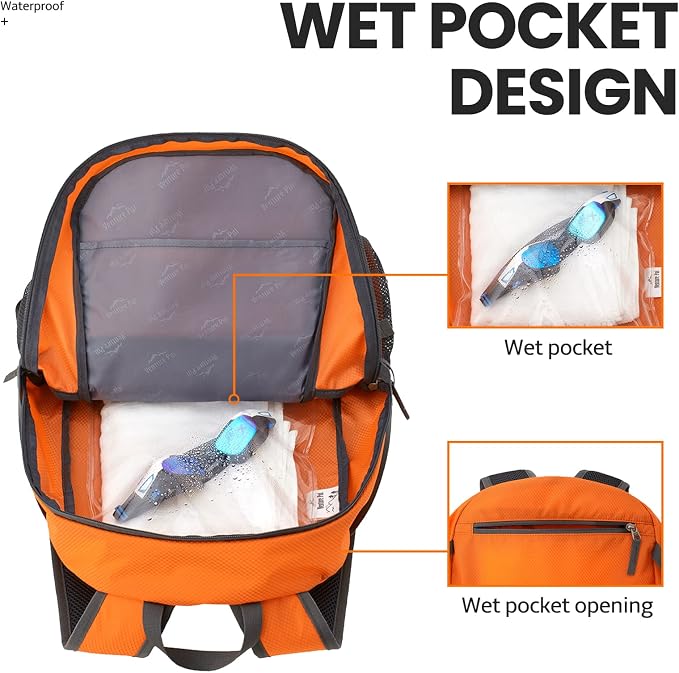 Venture Pal 40L Lightweight Packable Travel Hiking Backpack Daypack - Image 2