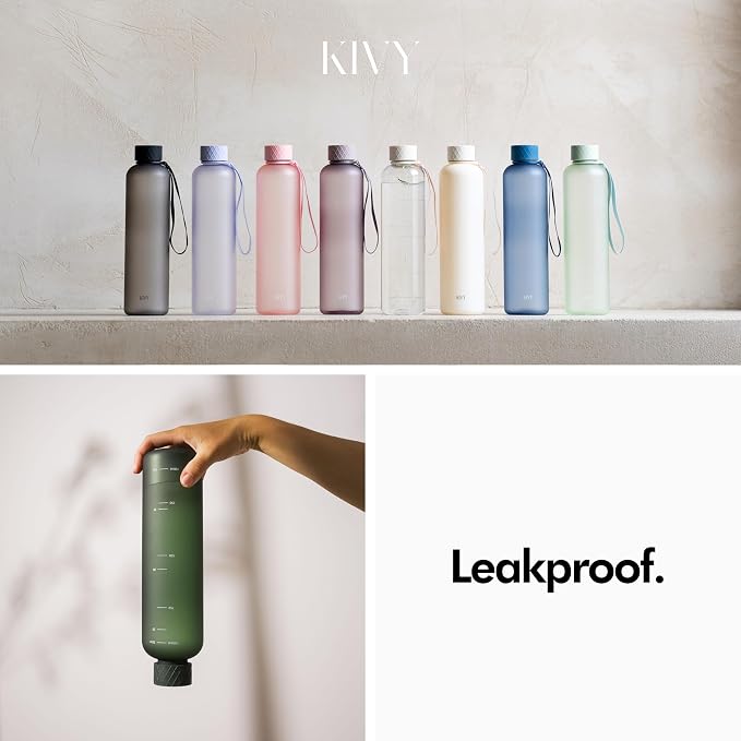 KIVY Large Water Bottle 50oz Fits Backpack & Cupholder - Image 5