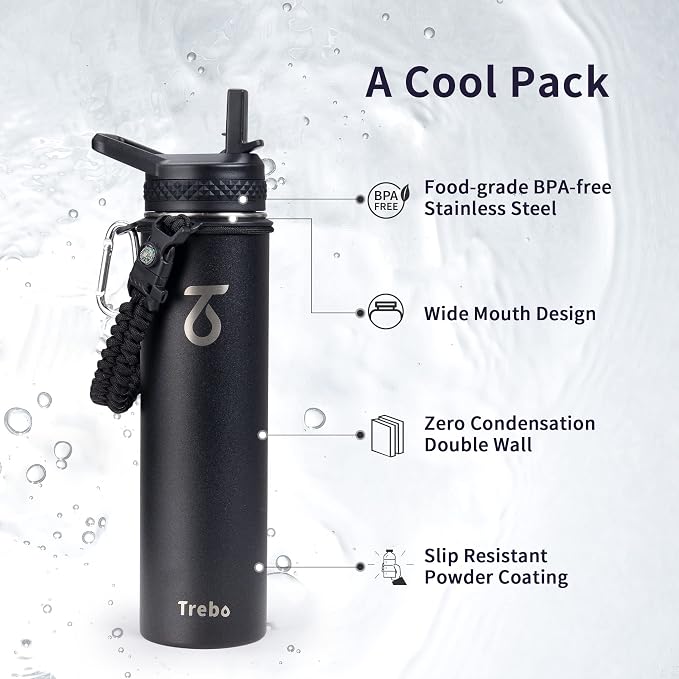 Trebo 24 oz Water Bottle Insulated - Image 5