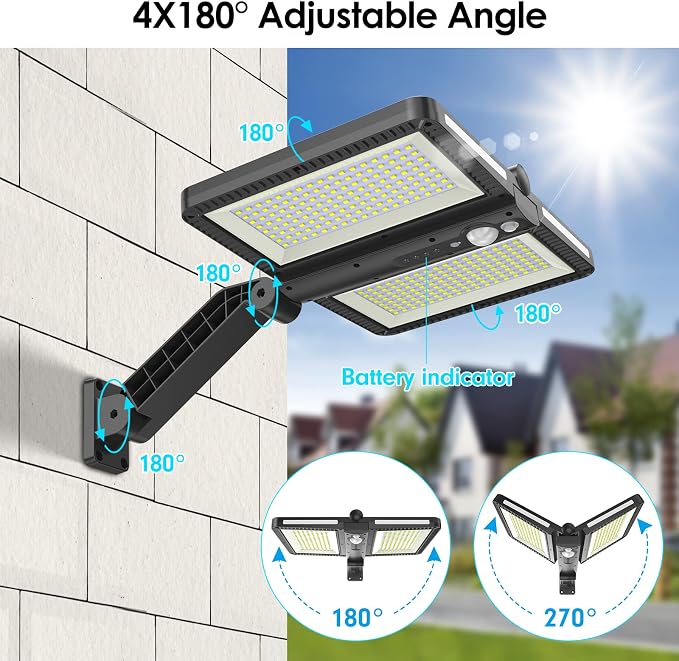 ropelux Solar Flood Lights Outdoor, 6000LM High Brightness Motion Sensor - Image 7