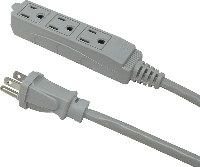 Woods Light Duty Extension Cord, 16 Gauge, 3 Conductor, 3 Outlet Cord - Image 3