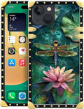 Compatible with iPhone 14 Case, Colourful Dragonfly Pink Lily Pads Luxury by Unknown