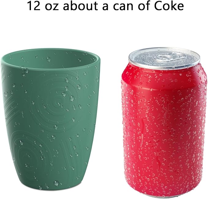 Homienly Cups for Drinking 12oz Daily Use Cups Dishwasher Safe Plastic Cups - Image 3