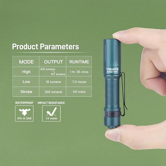 ThruNite Archer Mini Pocket EDC Pen Flashlight, USB-C Rechargeable Mini LED - Image 3