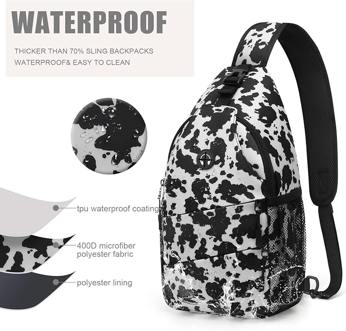 Pritent Crossbody Bags for Women Men Trendy Sling Bag Backpack Casual Chest Bag - Image 5
