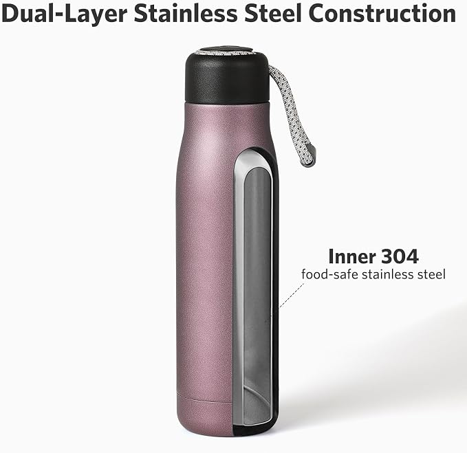 Water Bottle with Portable Lid Metal Vacuum Insulated Stainless Steel | - Image 4