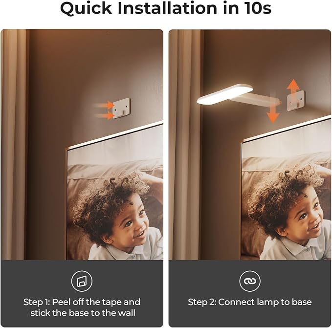 FULEN Picture Lights Battery Operated, Rechargeable Picture Frame Lights - Image 5