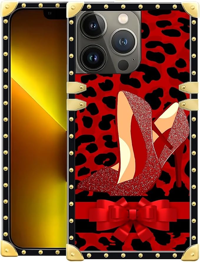 Compatible with iPhone 13 Pro Max Case, Elegant High Heels Luxury Golden by Unknown