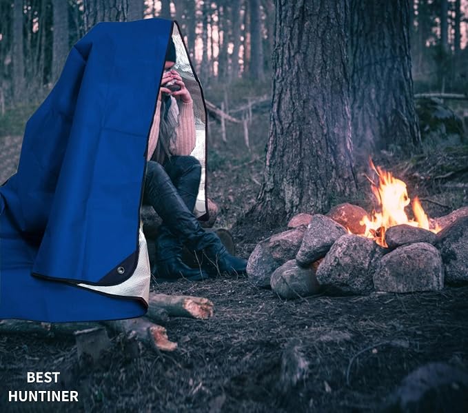 Heavy Duty Survival Blanket -Multifunctional Reflective Tarp Thermal Blanket - Image 4
