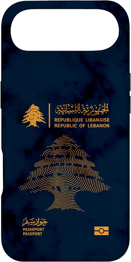 Lebanon, Lebanon Passport, Lebanon Flag, Lebanon map. Case by Unknown