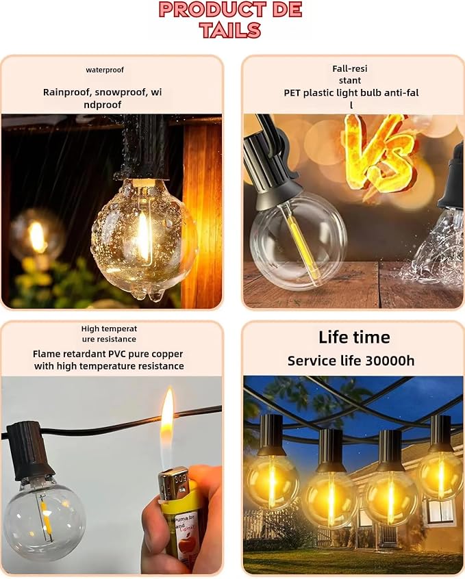 100FT Outdoor String Lights - Image 3