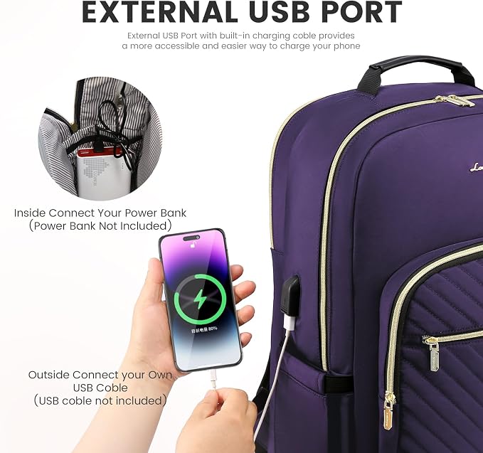 LOVEVOOK Laptop Backpack for Women 15.6 inch, Cute Women Travel Backpack Purse - Image 5