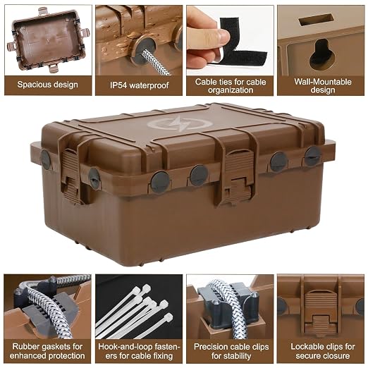 Waterproof Electrical Box, Large Outdoor Extension Cord Covers Waterproof - Image 6