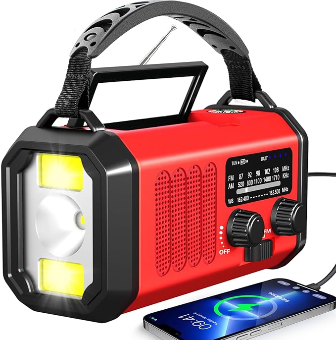 Emergency Radio Hand Crank Solar, AM/FM/NOAA Weather Radio Built-in 20000mah by emergencyradio