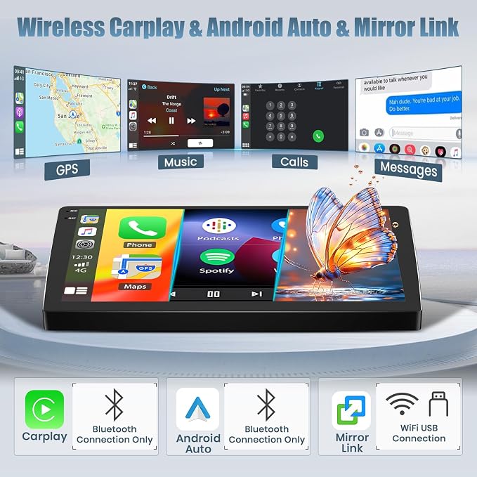 4+128G Radio for Jeep Compass Patriot 2010-2016, 10.1" Touch Screen Radio Kit - Image 4