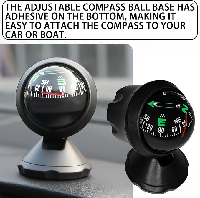 Compass for Car, Automotive Dashboard Accessories Car Compass Ball - Image 5
