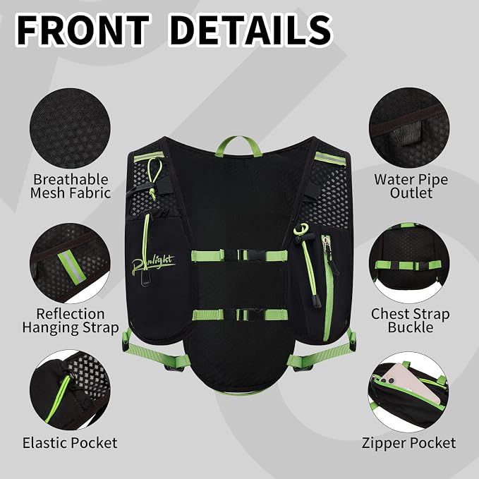 Runlight Running Vest for Women Men Lightweight Hydration Backpack Pack - Image 3