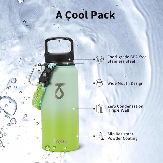 Trebo 32 oz Water Bottle Insulated - Image 6
