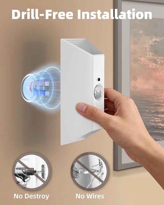 EZVALO Motion Sensor Wall Lights, 4000mAh Rechargeable Battery Operated Wall - Image 8