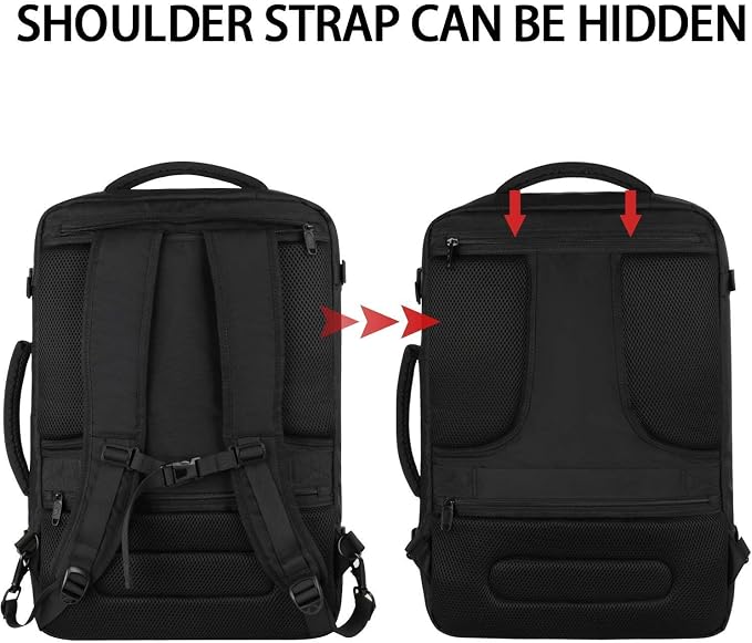 Vancropak Carry On Backpack, 40L Expandable Extra Large Travel Backpack - Image 5