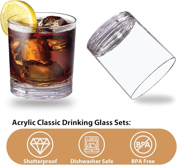 12 oz Drinking Glass Sets, BPA-Free Beer Glasses - Image 4