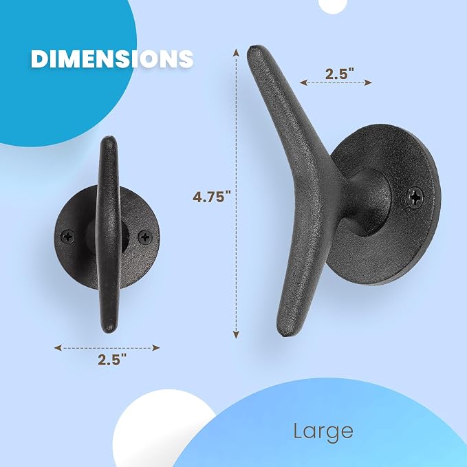 Claimed Corner Cast Iron Coat Hooks - Image 4