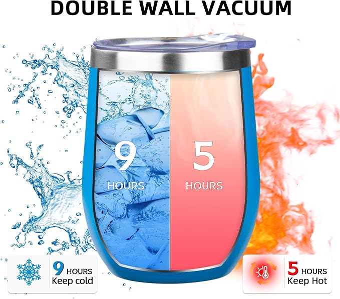 12oz/4 Pack Wine Tumbler Glasses - Image 3