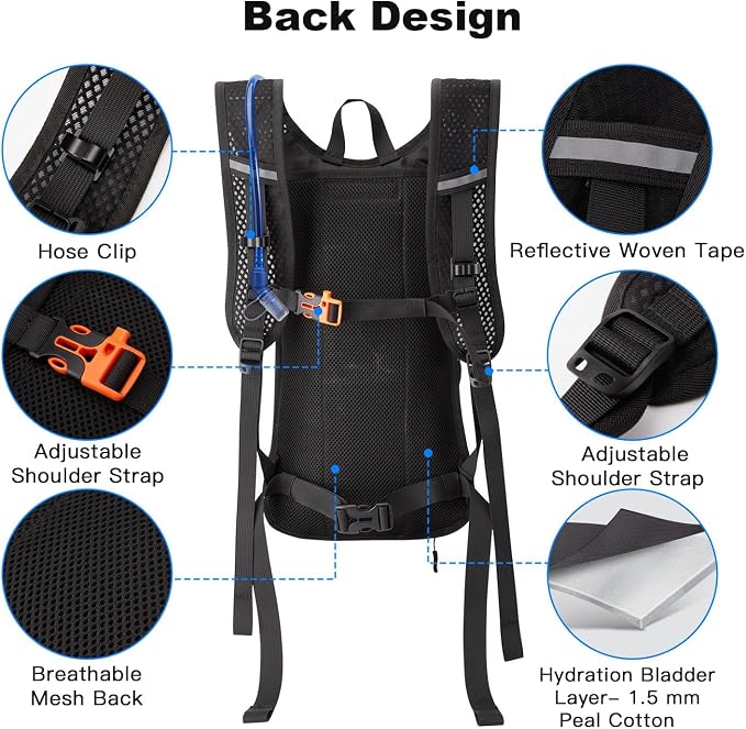 JOYHILL TPU Hydration Bladder, 1.5L 2L 3L Water Bladder - Image 4