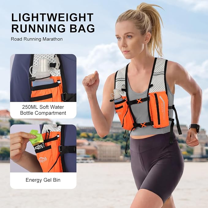 INOXTO Running Hydration Vest Backpack, Lightweight Insulated Pack - Image 3