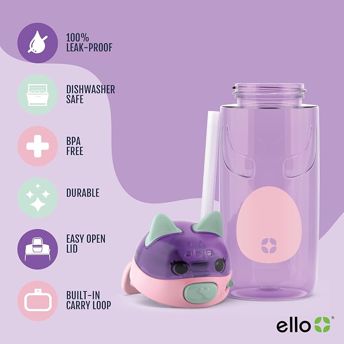 Ello Ellies 16oz Plastic Kids Water Bottle - Image 3