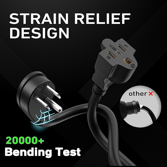 LUCKY TL 2 Pack Indoor Outdoor Extension Cord, 16/3 Gauge Black Short Extension - Image 2