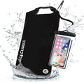Waterproof Dry Bag, Roll Top Black Small Waterproof Backpack by Cliduli